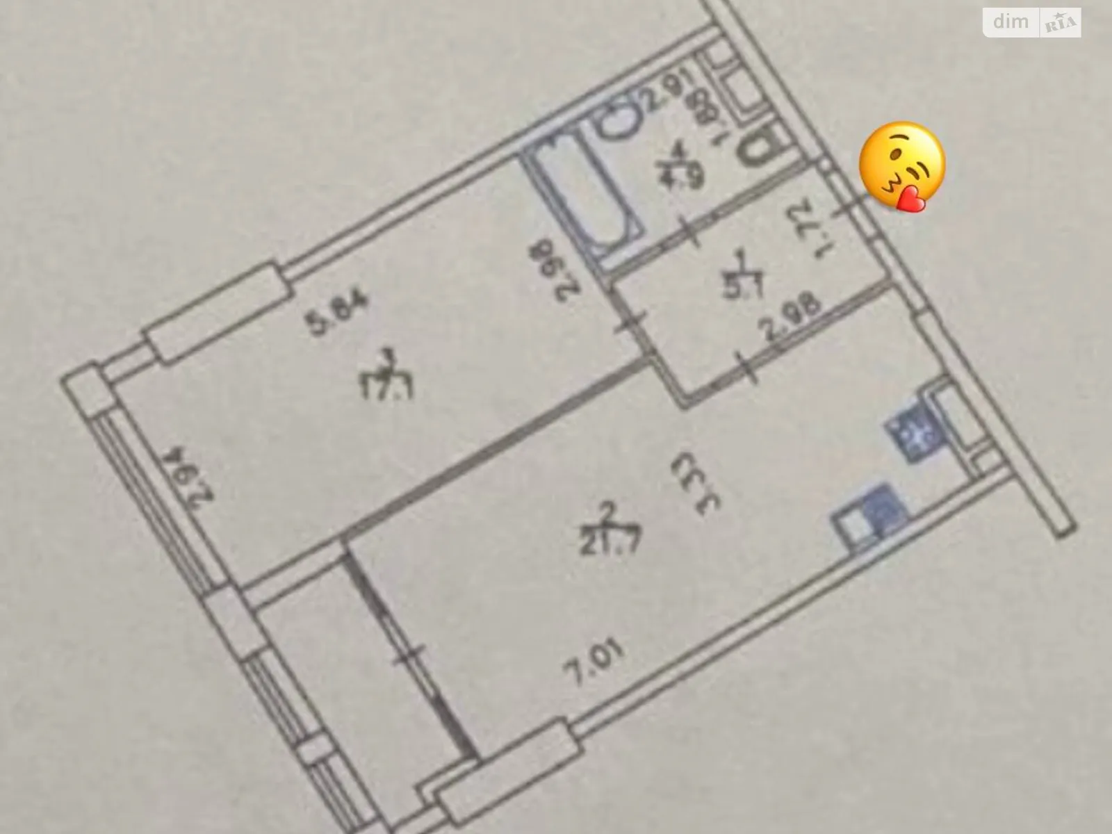 Продается 1-комнатная квартира 52.5 кв. м в Киеве, просп. Берестейский(Победы), 11 корпус 3 - фото 1